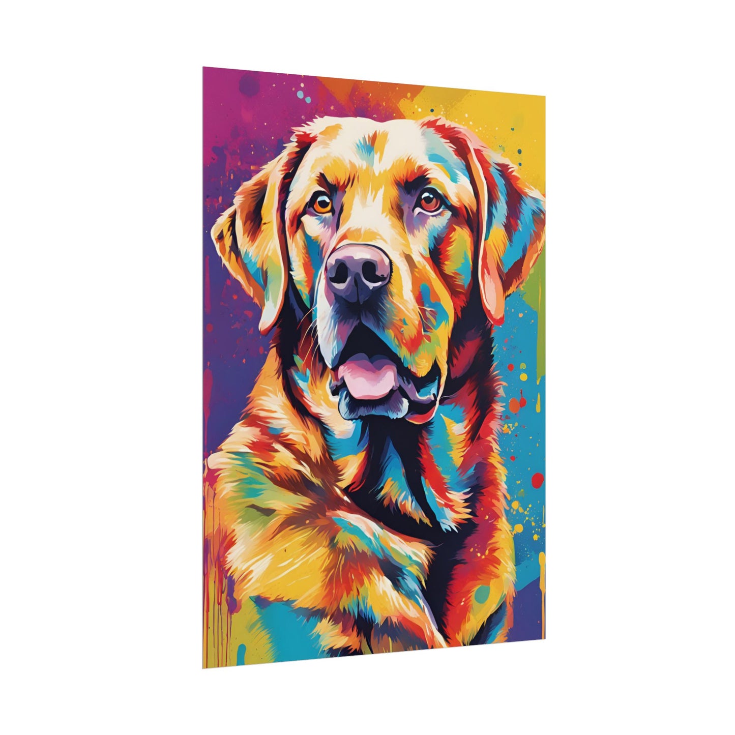 Multicolored Labrador 2 Matte Vertical Poster