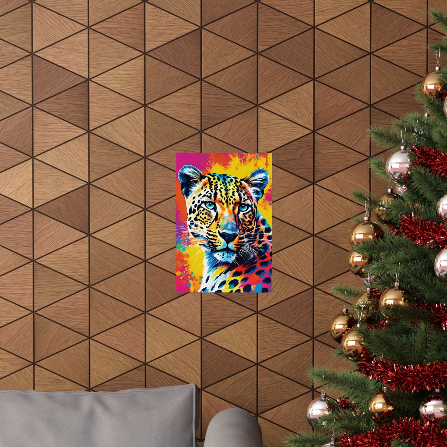Multicolored Cheetah 1 Matte Vertical Poster