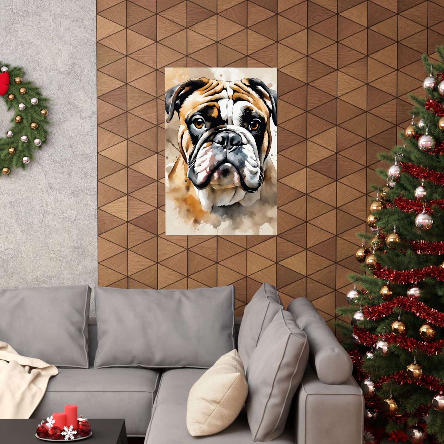 Dogs Bulldog 01 Matte Vertical Poster