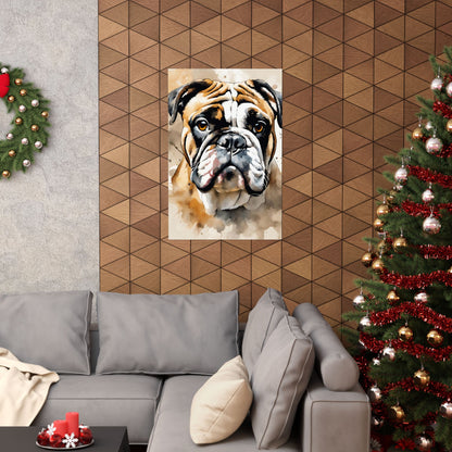 Dogs Bulldog 01 Matte Vertical Poster