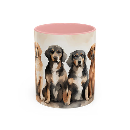 Doggies in a Row 2 Accent Mug 11oz