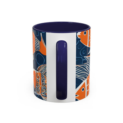 Orange Fish 03 Accent Coffee Mug (11oz)