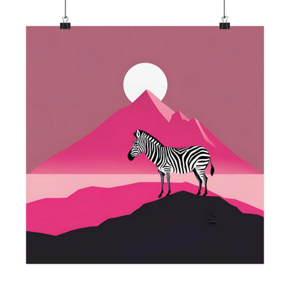 Lone Collection Zebra 6 Matte Square Posters