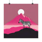Lone Collection Zebra 6 Matte Square Posters