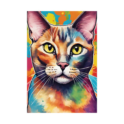 Multicolored Pussycat 4 Matte Vertical Poster
