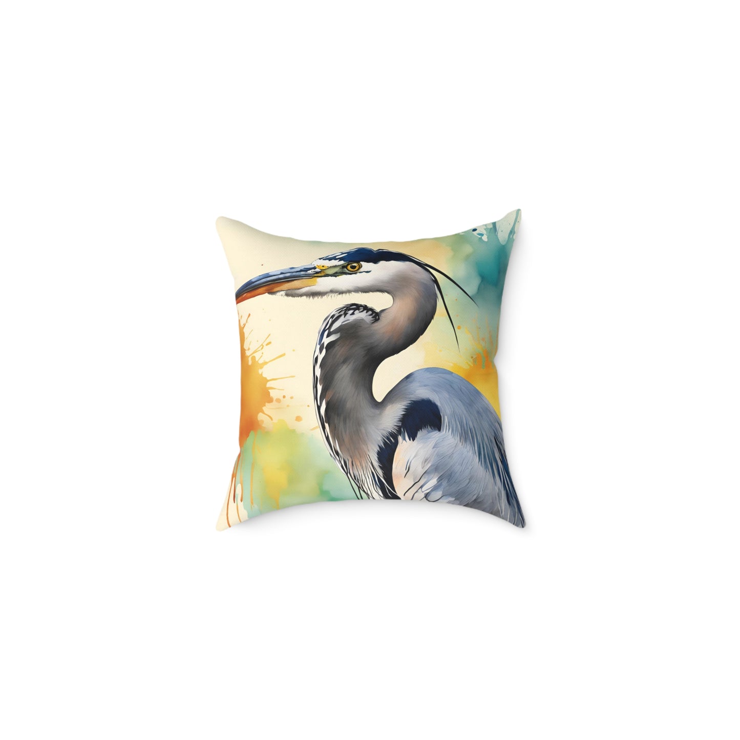 Heron 01 Poly Pillow - Natures Beauty Design