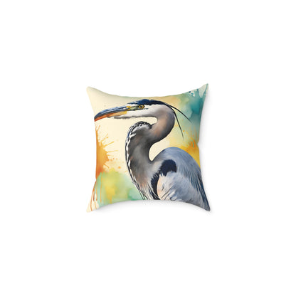Heron 01 Poly Pillow - Natures Beauty Design