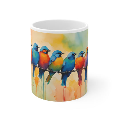 Birdies In A Row 05 Mug - Nature's Beauty Collection