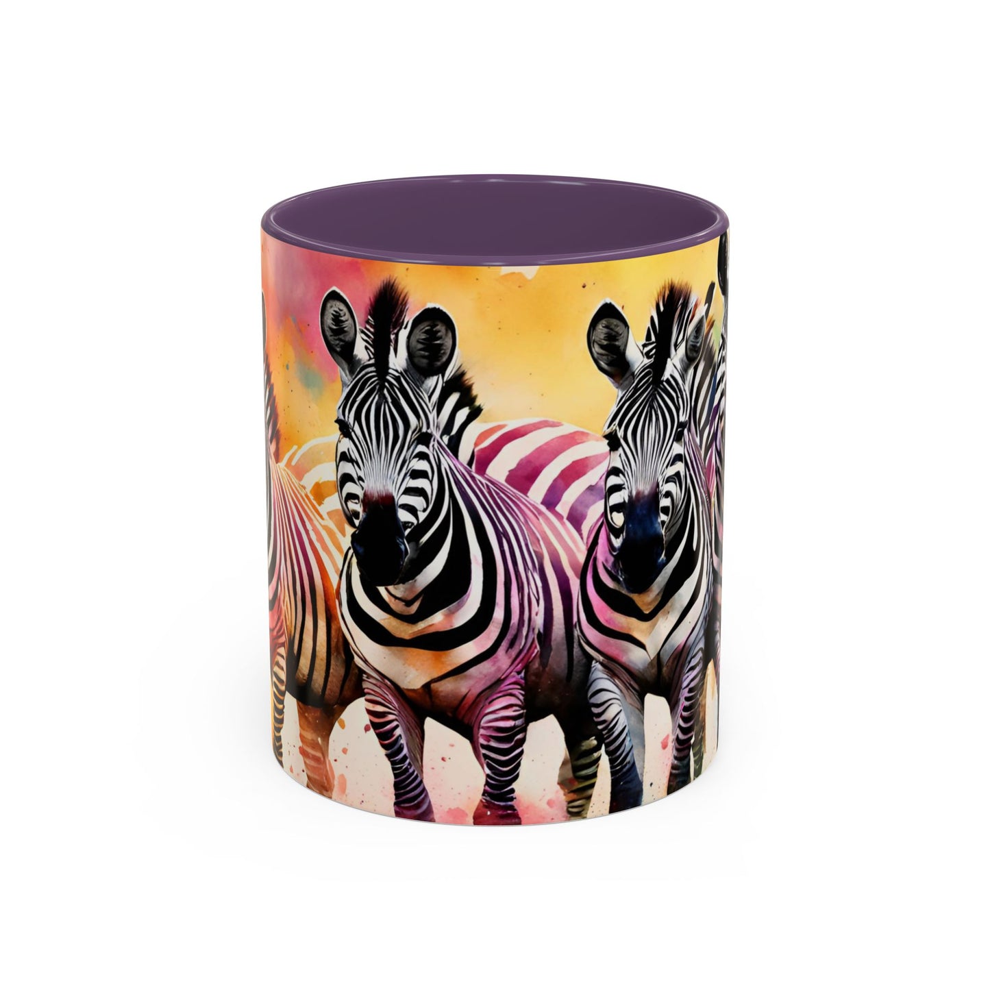 Multicoloured Zebra 2 Accent Mug 11oz