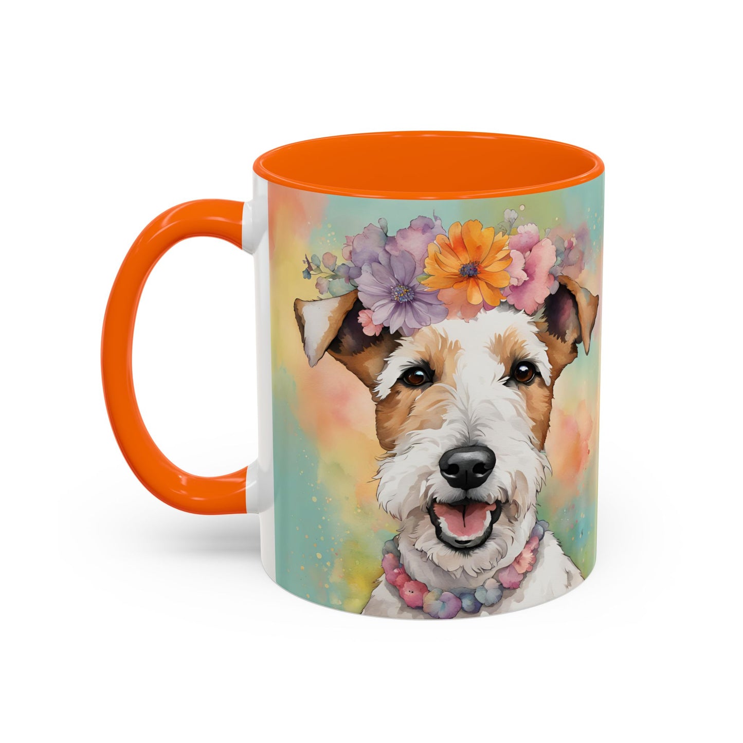 Fox Terrier 01 Accent Coffee Mug - Dog Lover Gift