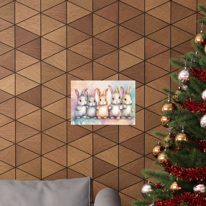 Nursery Bunnies 4 Matte Horizontal Posters