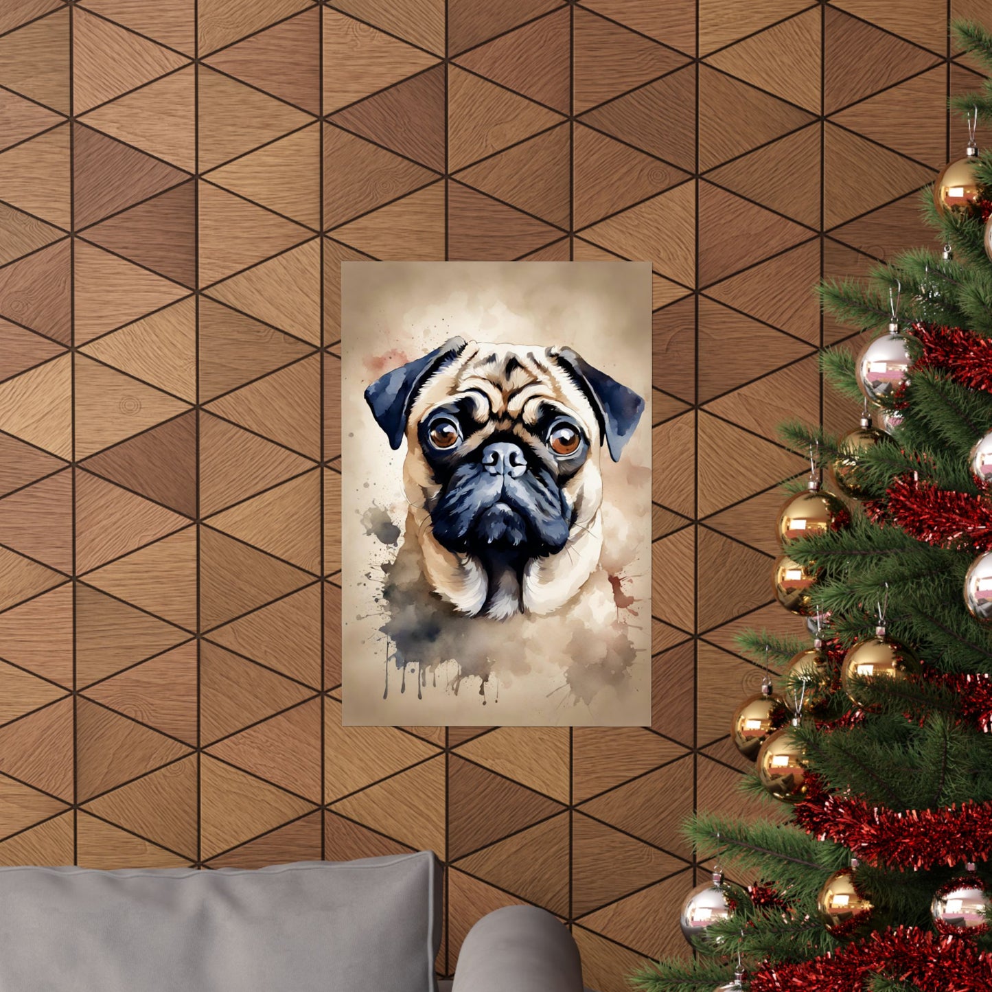 Dogs Pug 01 Matte Vertical Poster