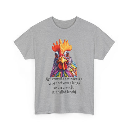 My Favourite Exercise Is A Cross Between A Lunge And A Crunch, It's Called Lunch! Unisex Heavy Cotton Tee
