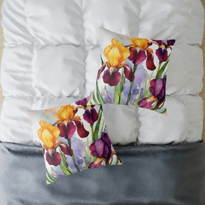 Irises 02 Poly Pillow - Natures Beauty Design