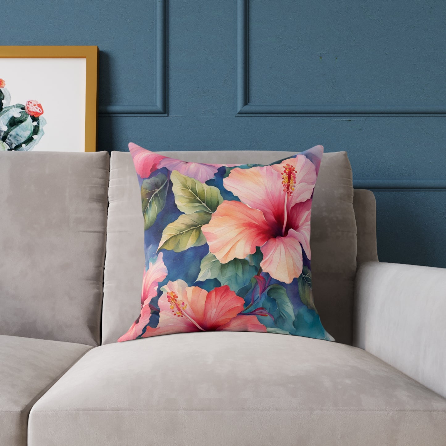 Hibiscus 02 Poly Pillow - Natures Beauty Design