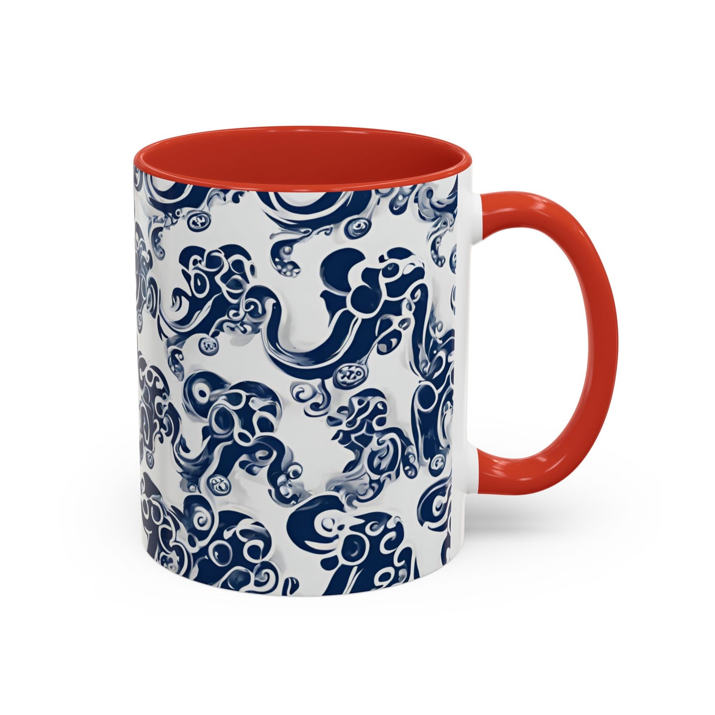 Octopus 2 Accent Coffee Mug (11oz)