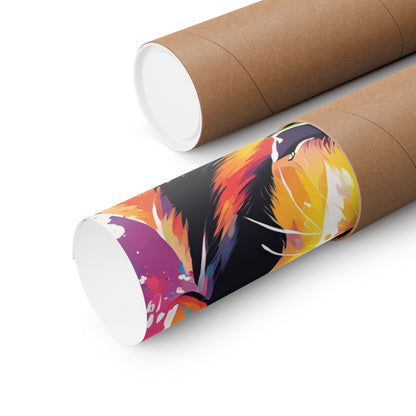 Multicolored Labrador 3 Matte Vertical Poster