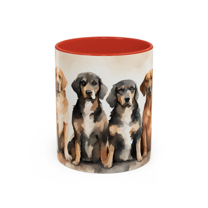 Doggies in a Row 2 Accent Mug 11oz