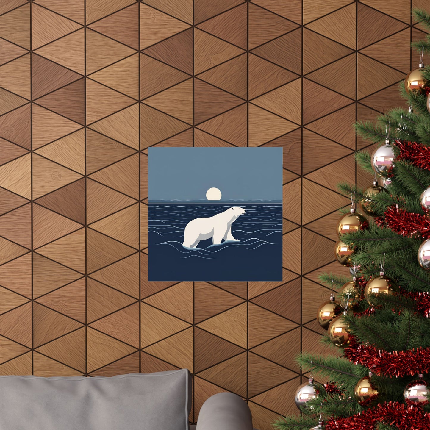 Lone Collection Polar Bear 8 Matte Square Posters