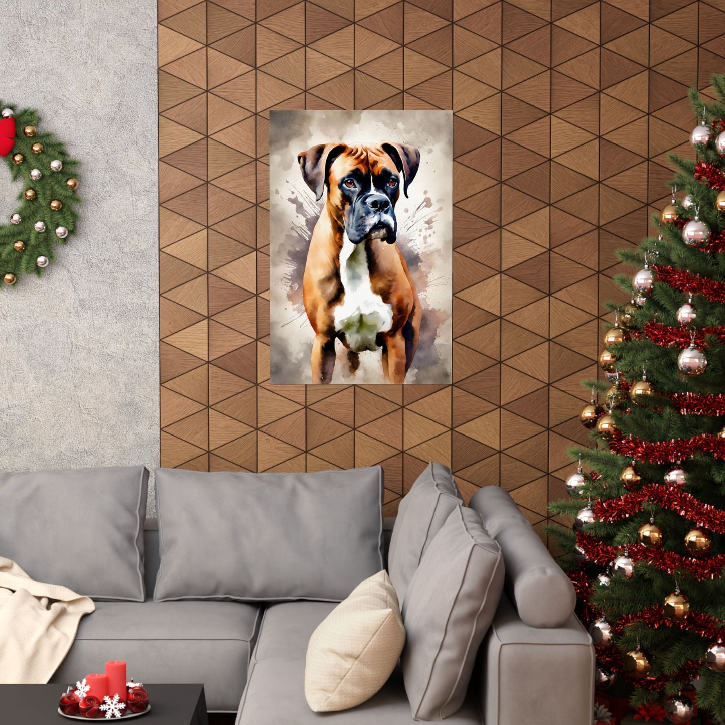 Dogs Boxer 02 Matte Vertical Poster
