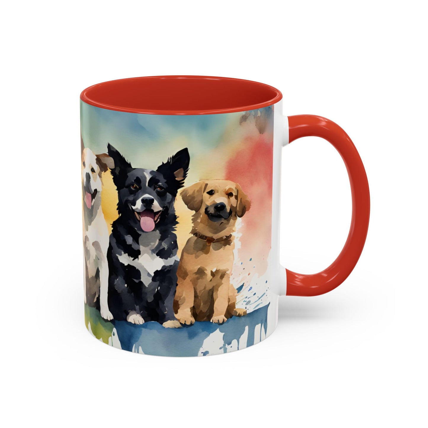 Multicoloured Doggies 2 Accent Mug 11oz