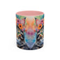 Floral Tabby Cat 04 Accent Coffee Mug - 11oz Perfect for Cat Lovers & Gifts