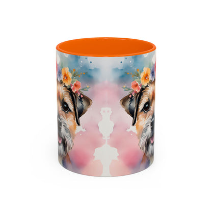 Border Terrier 03 Accent Coffee Mug - Dog Lover Gift