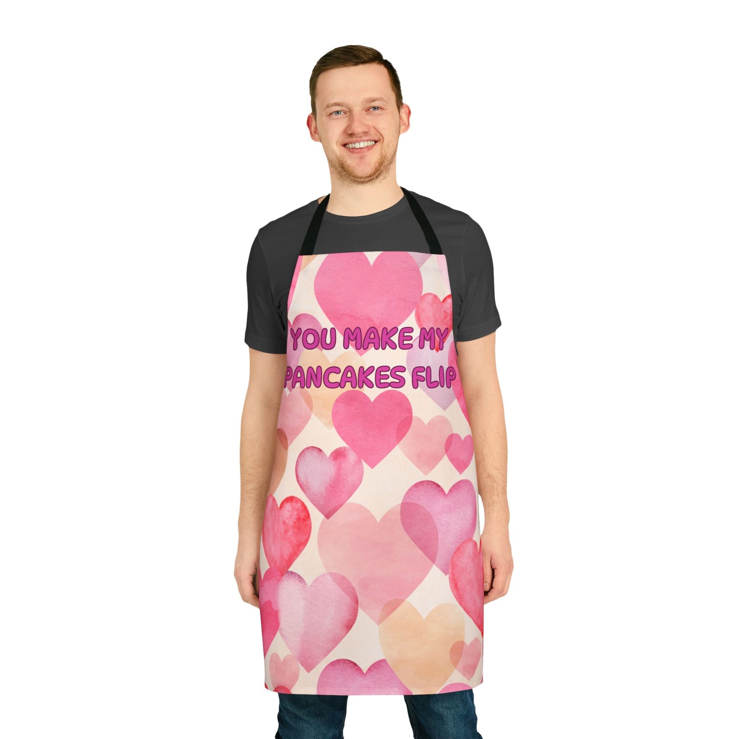 You Make My Pancakes Flip Valentines Apron, 5-Color Straps