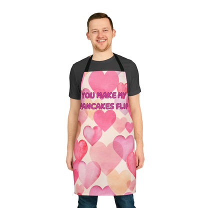 You Make My Pancakes Flip Valentines Apron, 5-Color Straps