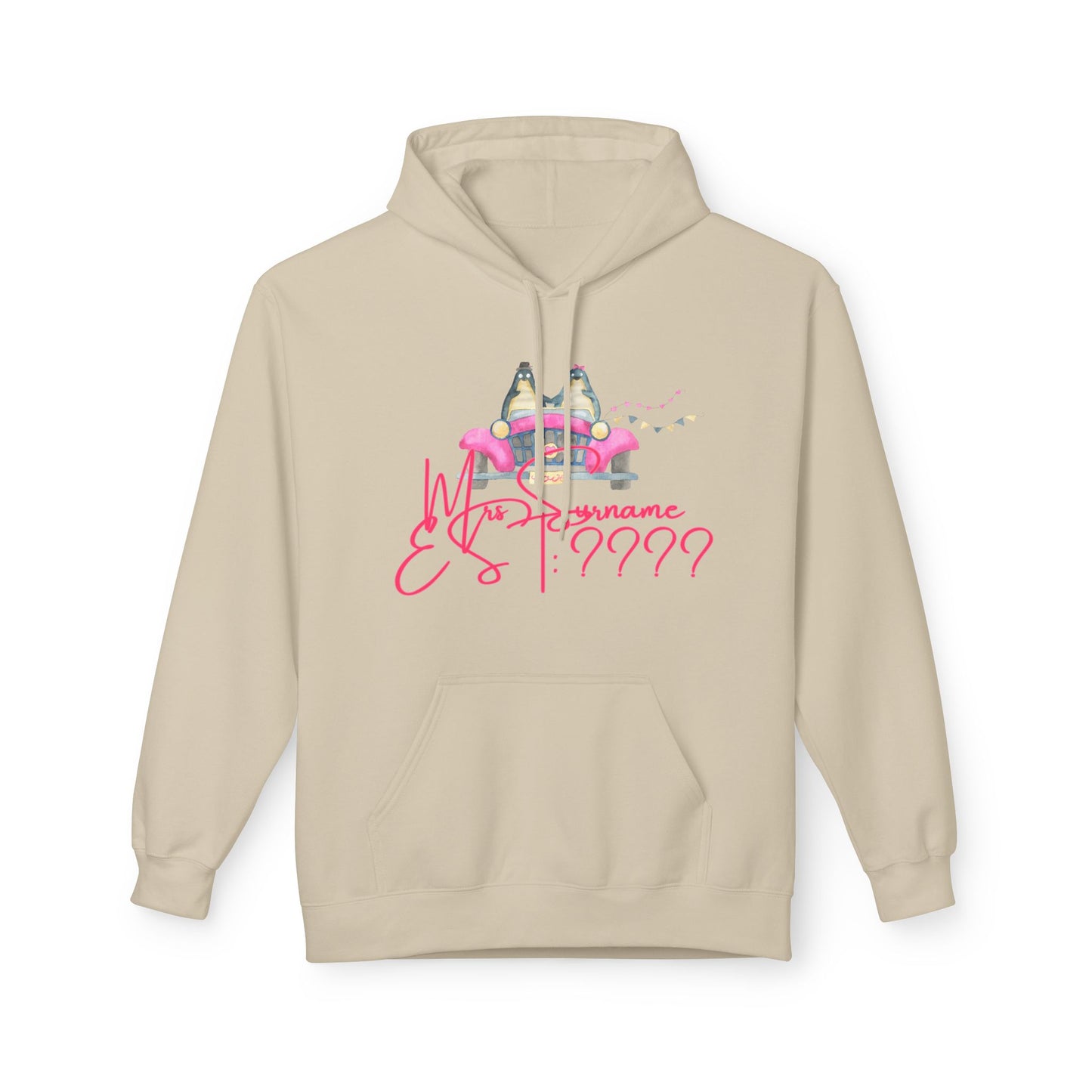 (Personalizable) Me/Mrs NAME EST DATE Unisex Valentines Hoodie