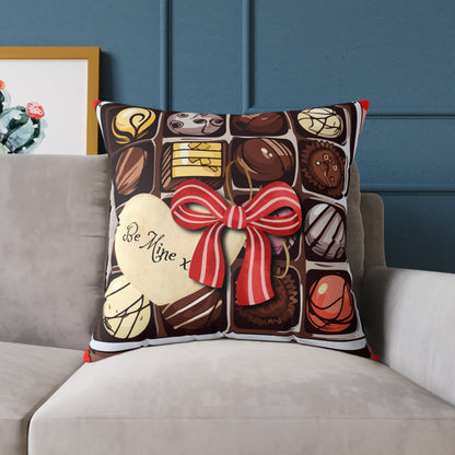 Valentine Chocolate Box Poly Pillow