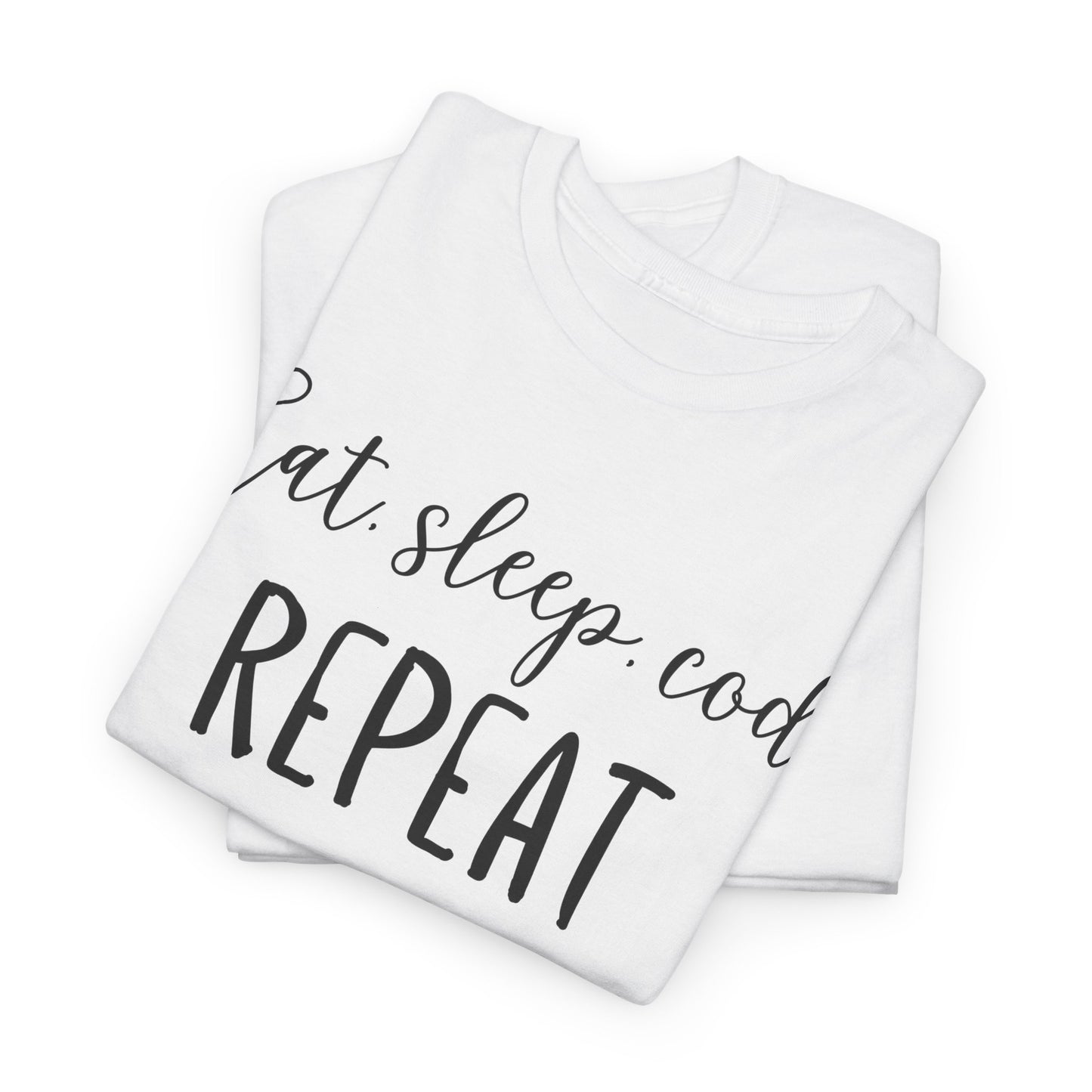 Eat. Sleep. Code. Repeat Unisex Heavy Cotton Tee