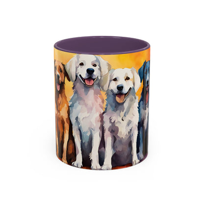 Multicoloured Doggies 7 Accent Mug 11oz