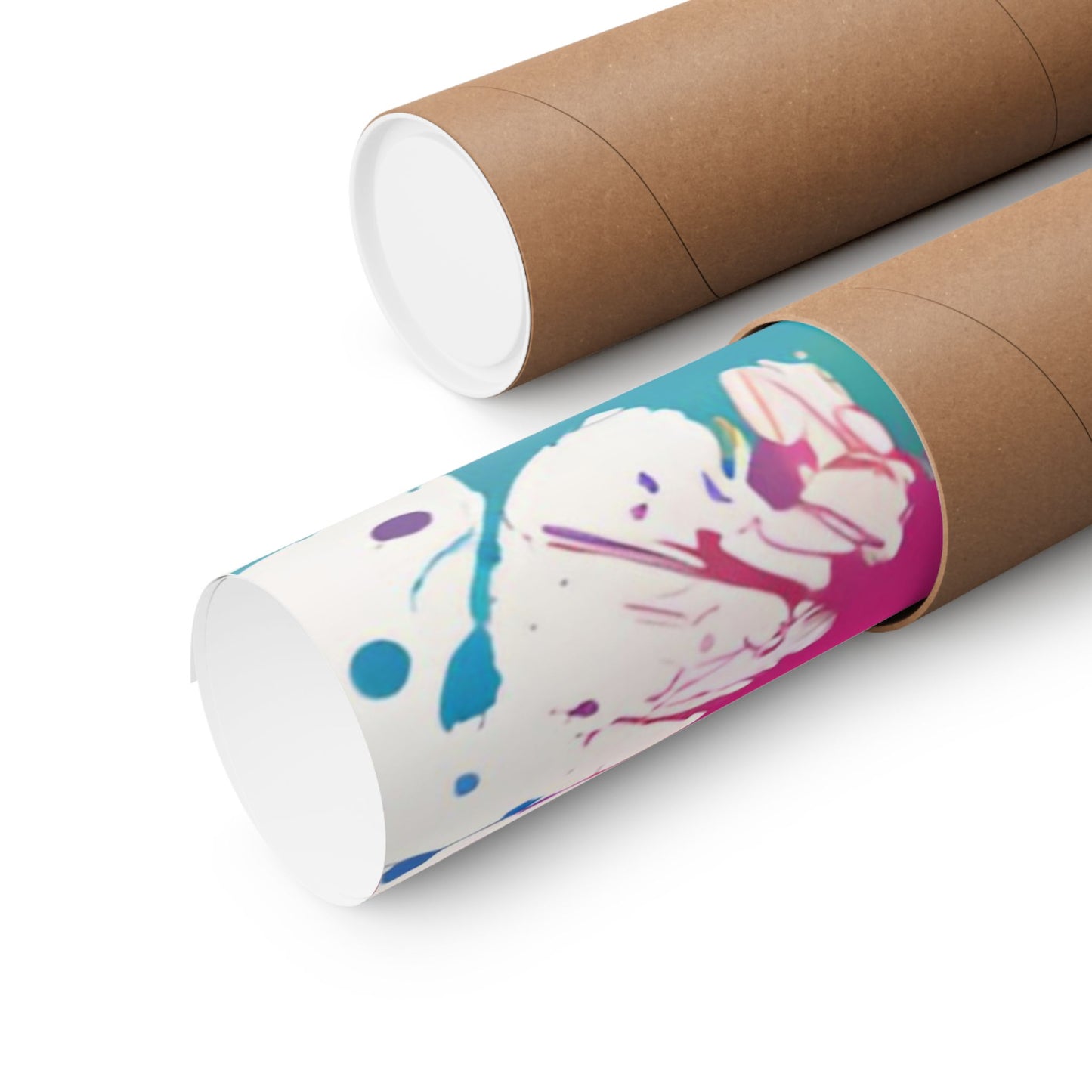 Multicolored Giraffe 08 Matte Vertical Poster