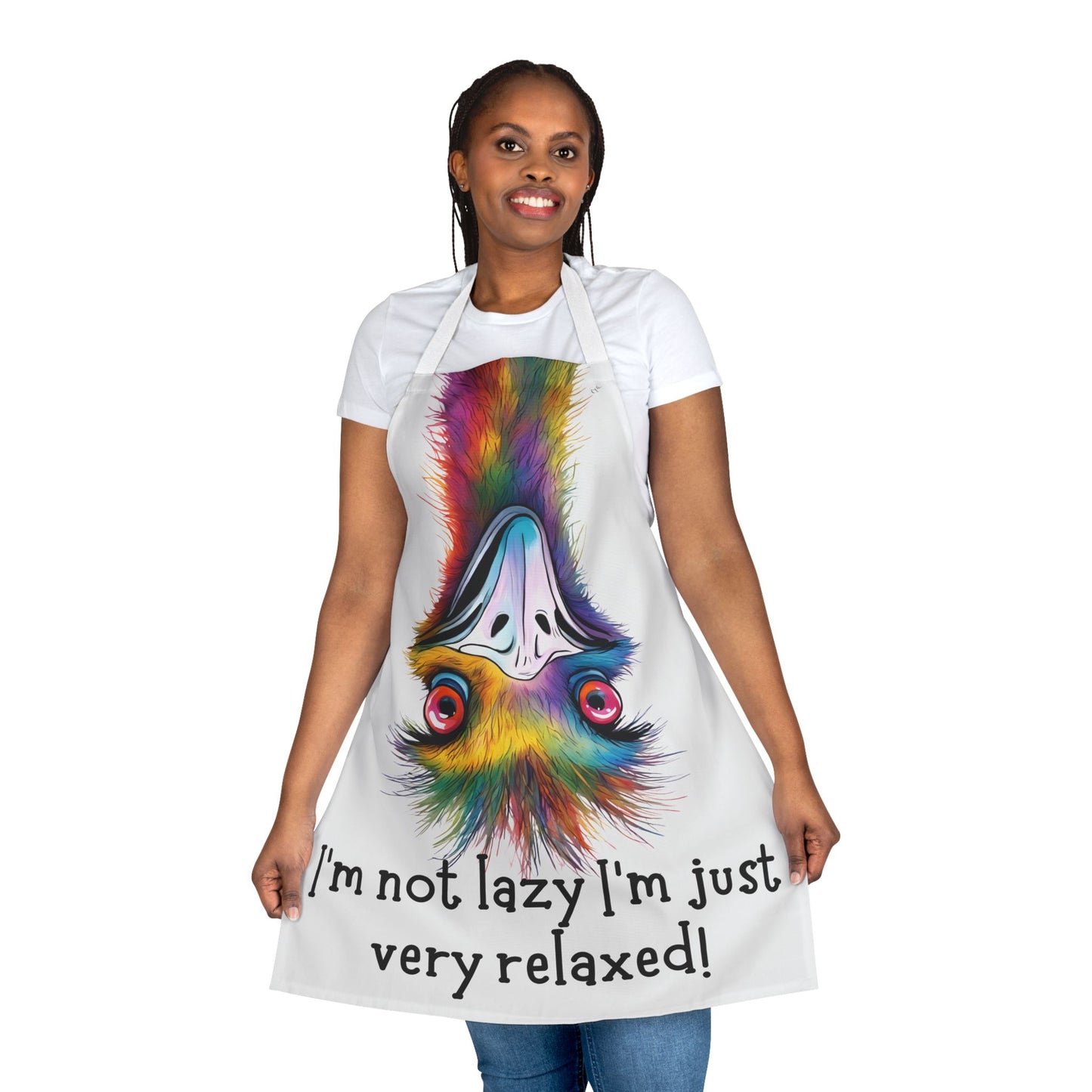 I’m not lazy……Adult Apron (AOP)
