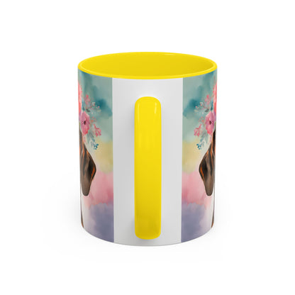 Dachshund 03 Accent Coffee Mug - Dog Lover Gift