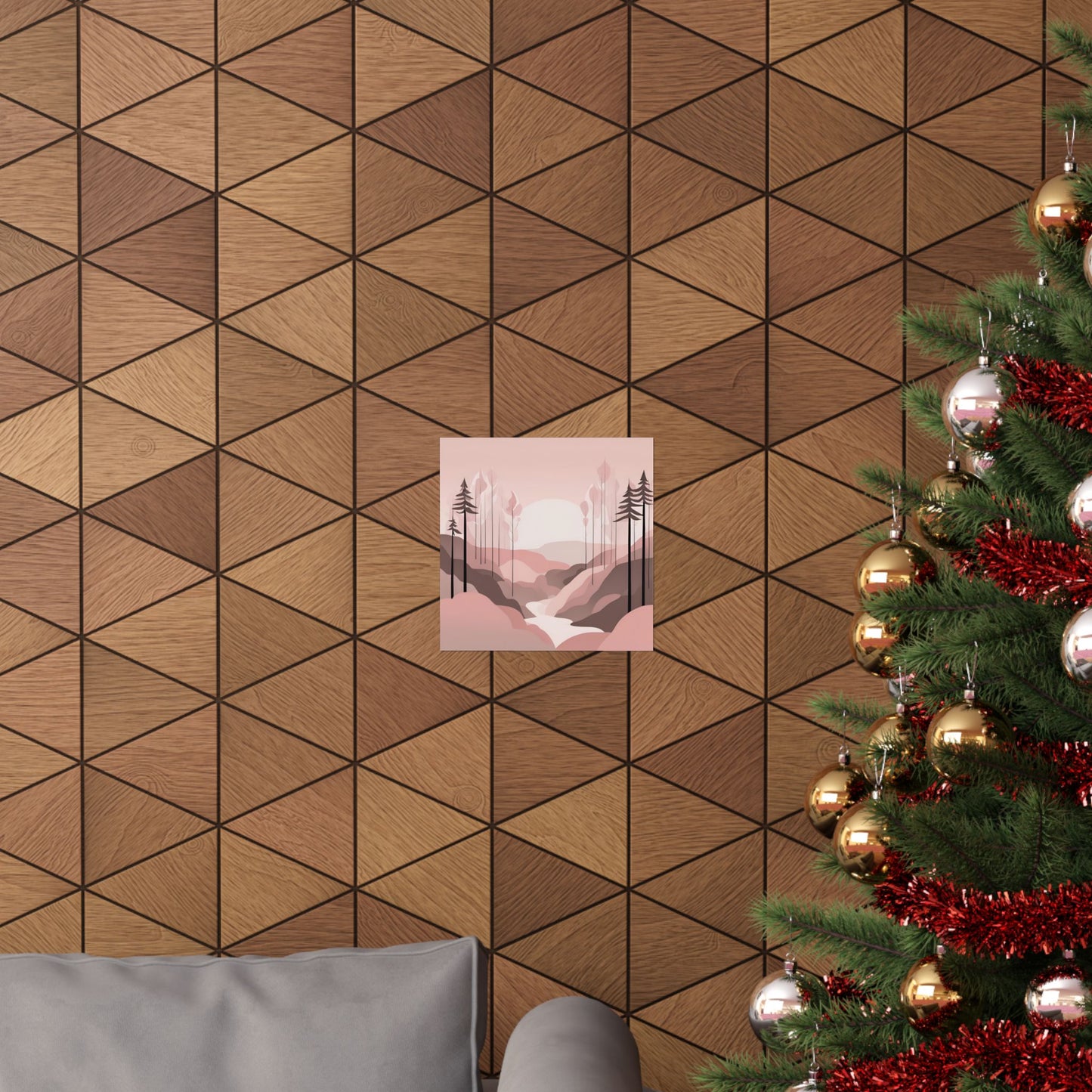 Lonely Forest Pink 3 Matte Square Posters