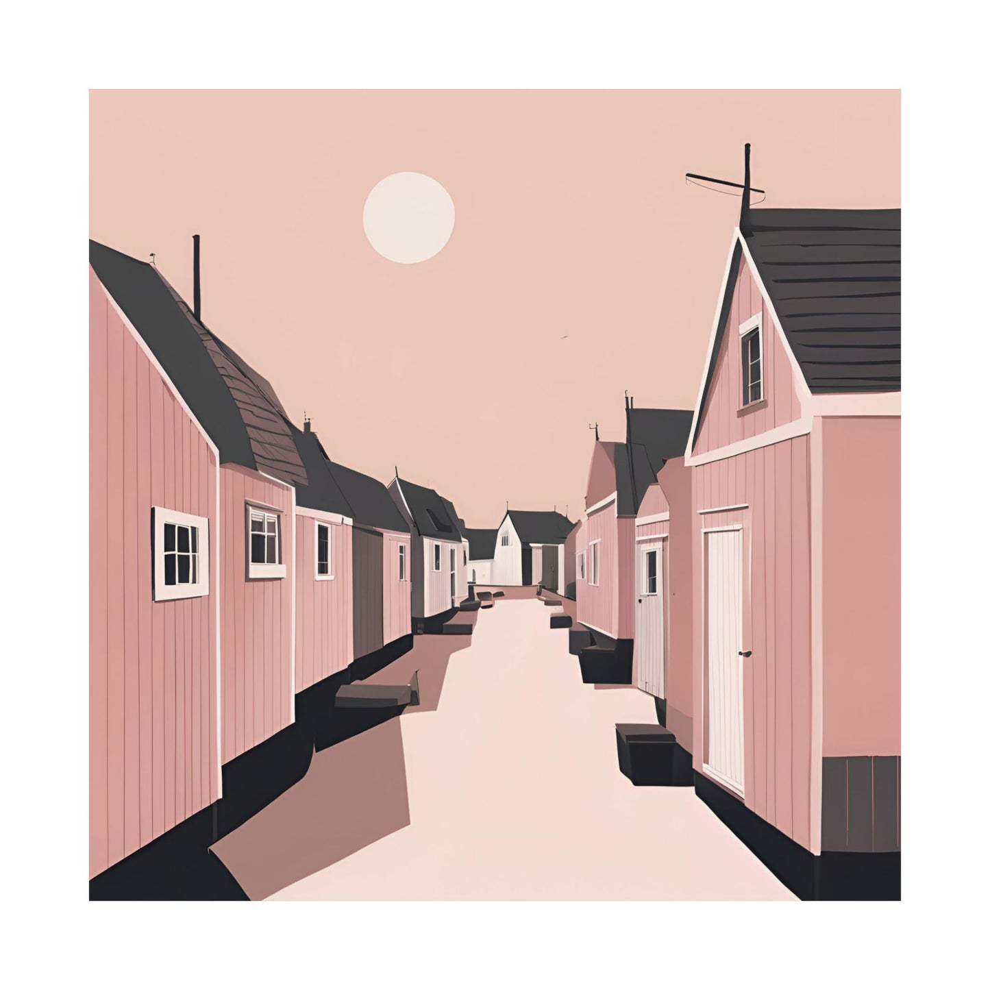By The Sea Pink 2 Matte Square Posters
