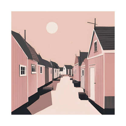 By The Sea Pink 2 Matte Square Posters