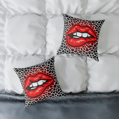 Crocodile Lips Poly Pillow