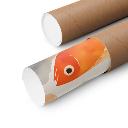 Abstract fish orange 10 Matte Vertical Posters