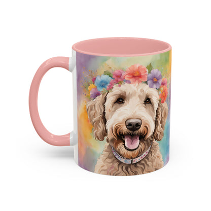 Labradoodle 01 Accent Coffee Mug - Dog Lover Gift