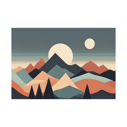 Retro mountains 1 Matte Horizontal Posters