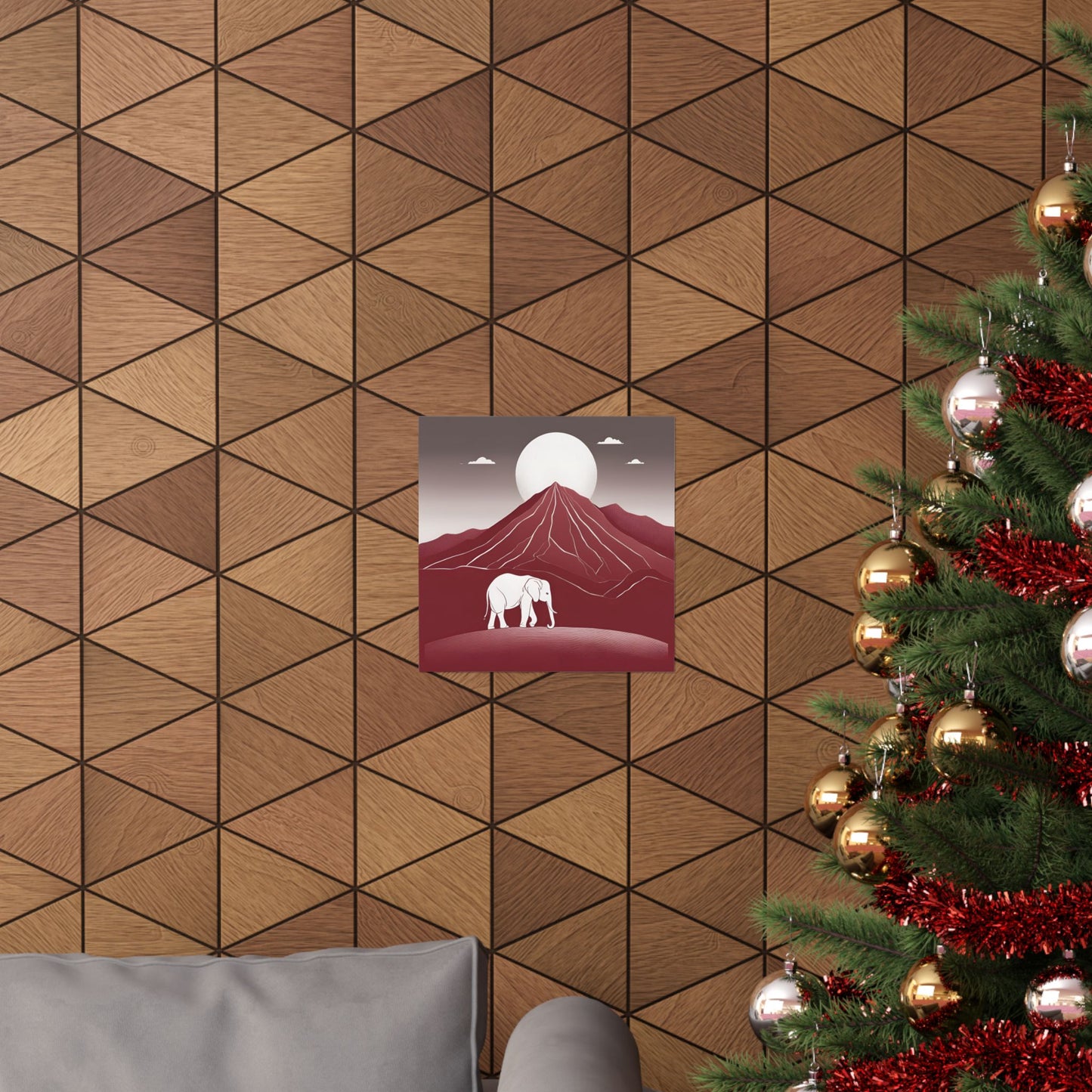 Lone Collection Elephant 3 Matte Square Posters