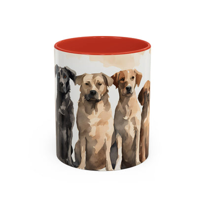 Doggies in a Row 3 Accent Mug 11oz
