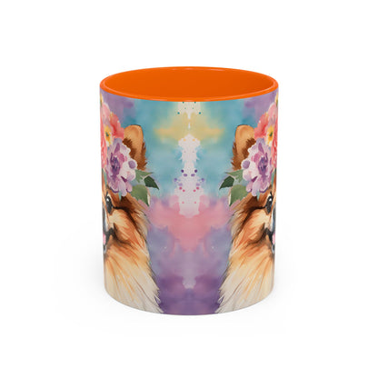 Pomeranian 01 Accent Coffee Mug - Dog Lover Gift