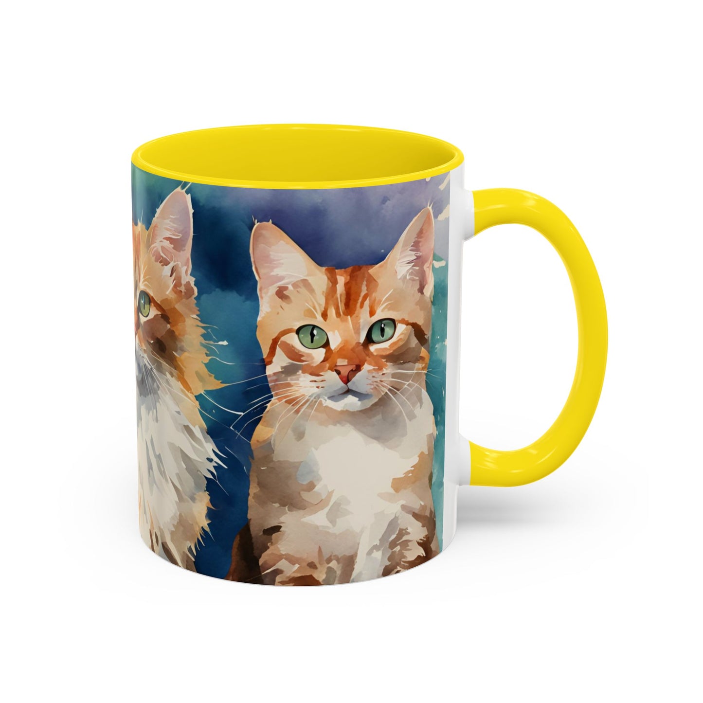 Multicoloured Kitties 8 Accent Mug 11oz
