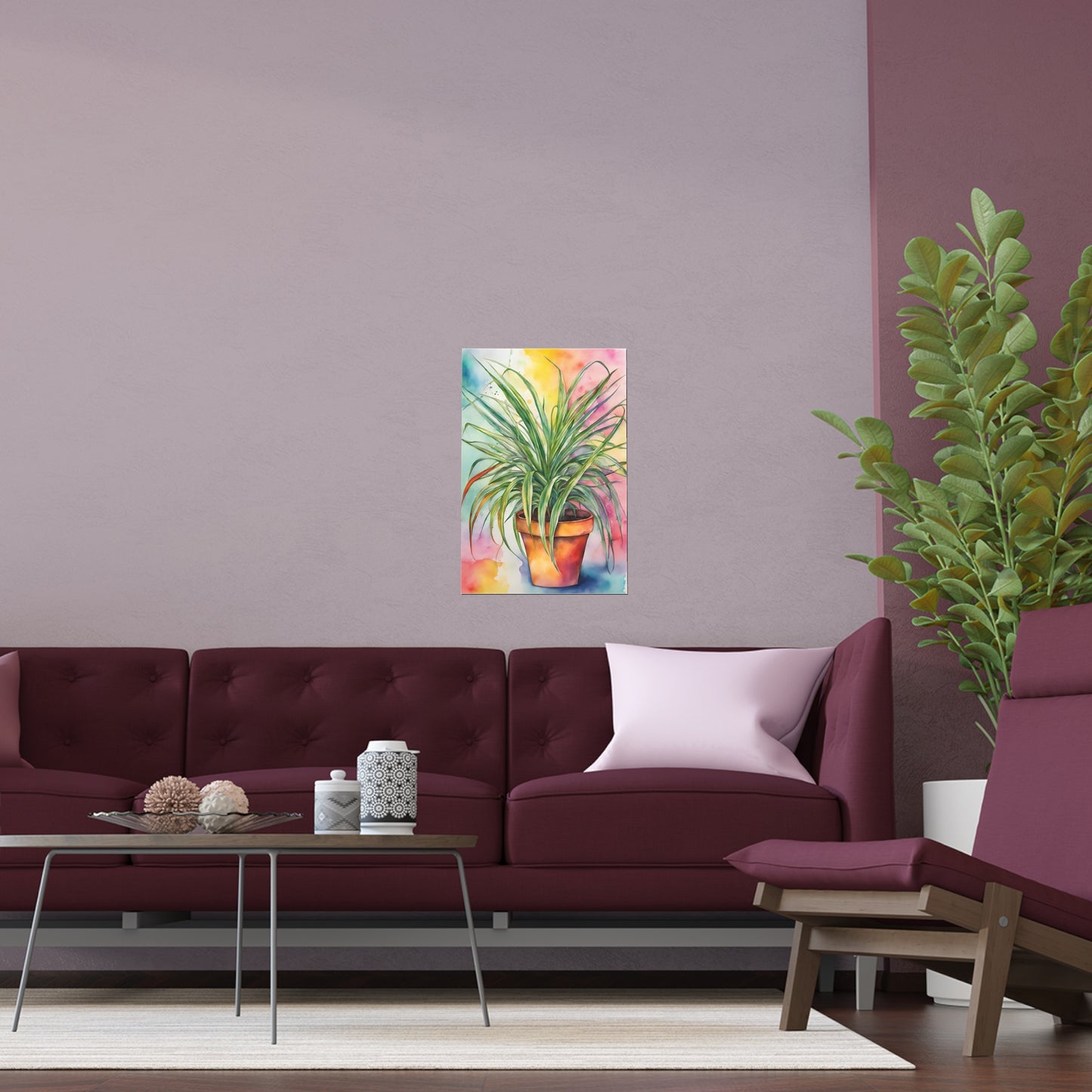 Multicolored Pot Plant 15 Indoor and Outdoor Silk Poster