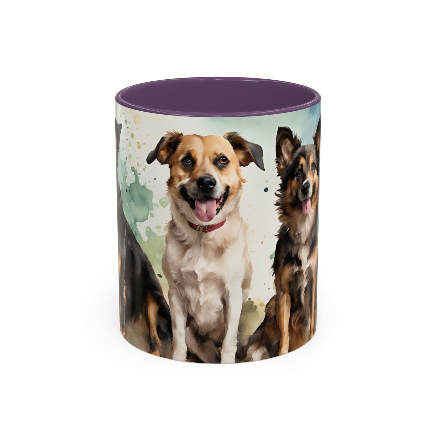 Multicoloured Doggies 6 Accent Mug 11oz