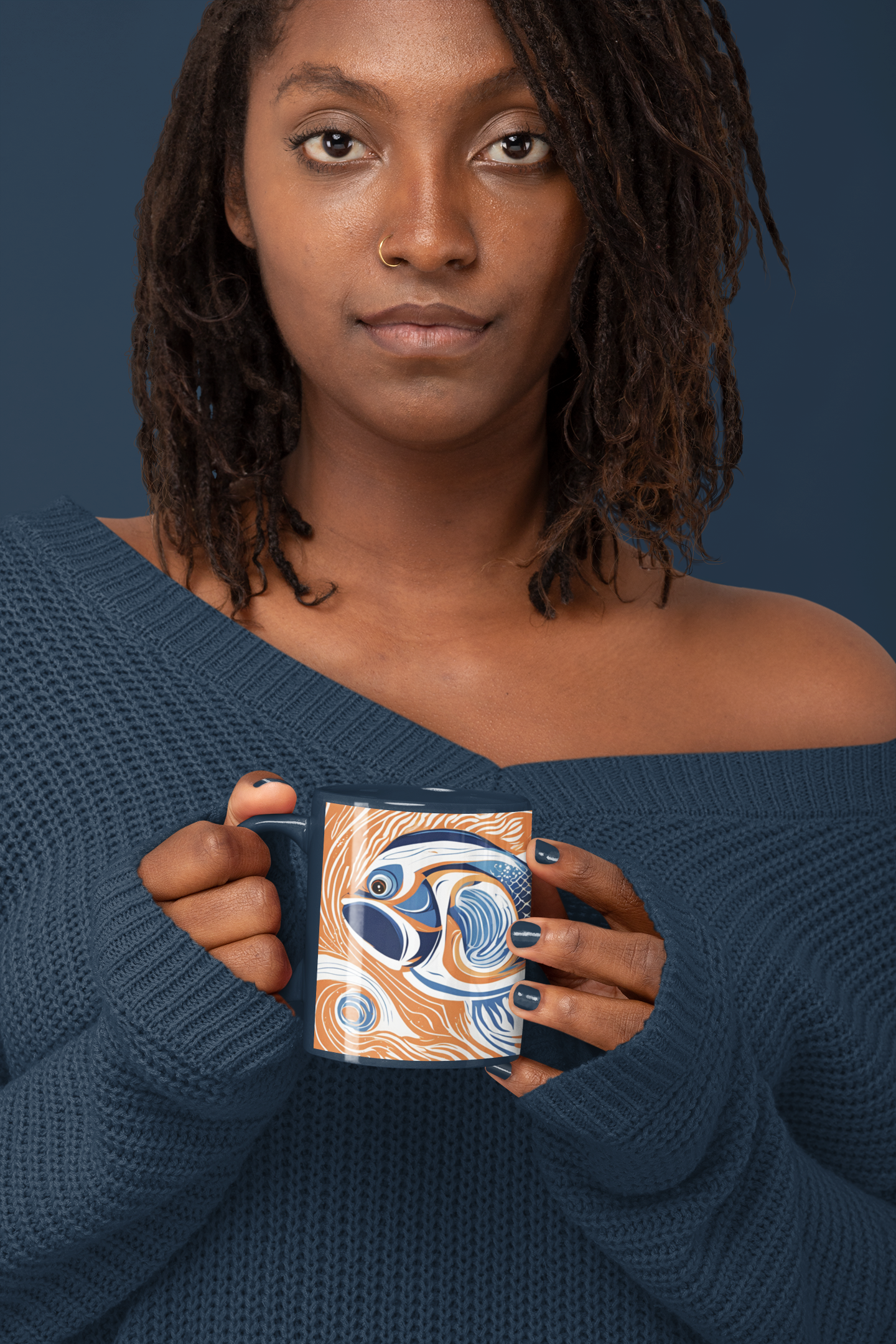 Orange Fish 07 Accent Coffee Mug (11oz)